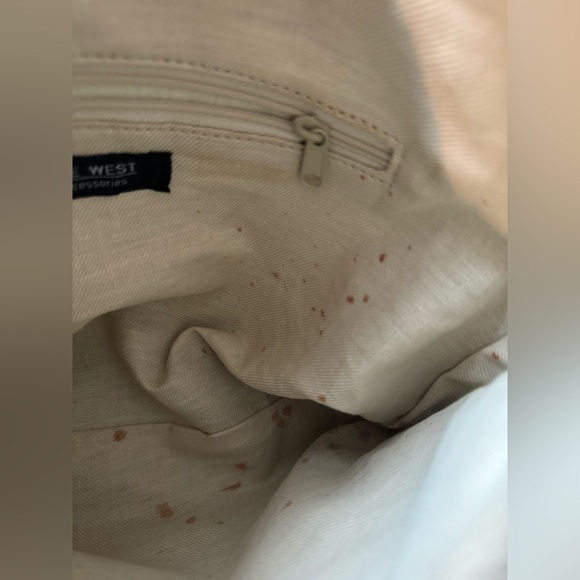 Nine West Accessories | Tan Faux Woven Straw or Wicker Handbag - Picture 6 of 8